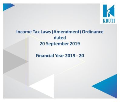 Income Tax Amendment Ordinance 2019